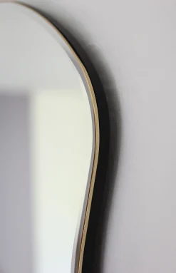 Ferm Living Wandspiegel Pond Large Gold Metall / 63,5 X 110 Cm - Messing - Schwarz Clearance