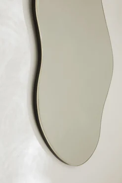 Ferm Living Wandspiegel Pond Large Gold Metall / 63,5 X 110 Cm - Messing - Schwarz Clearance