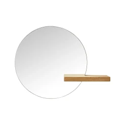 Bolia Wandspiegel Shift Small Holz Natur / O 50 Cm - Regal Aus Eiche - Eiche Natur Best Sale