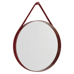 Hay Wandspiegel Strap N°2 Metall/ O 50 Cm - Stoffgurt - Rot Clearance
