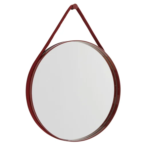 Hay Wandspiegel Strap N°2 Metall/ O 50 Cm - Stoffgurt - Rot Clearance