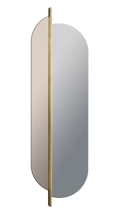 RED Edition Wandspiegel Totem Gold Metall / Schwenkbar & Zweifarbig - H 170 Cm - Messing - Rauchgrau - Rauchrose Outlet