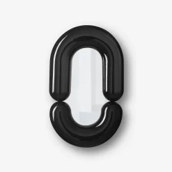 Moustache Wandspiegel Zodiac Medium Keramik/ Keramik - L 55 X H 90 Cm - Schwarz Outlet