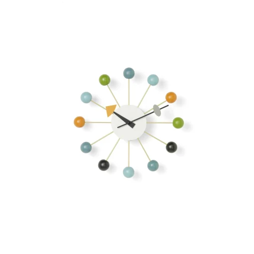 Vitra Wanduhr Ball Clock Holz / By George Nelson, 1948-1960 / O 33 Cm - Bunt Clearance