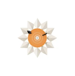 Vitra Wanduhr Diamond Makers Clocks Holz Orange / By George Nelson, 1948-1960 - Orange - Weis Discount