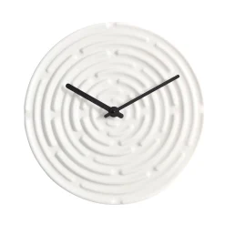 raawii Wanduhr Minos Keramik Weis / Keramik - O 42 Cm - Blanc Meringue - Blau Discount