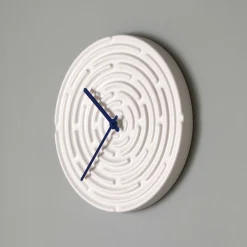 raawii Wanduhr Minos Keramik Weis / Keramik - O 42 Cm - Blanc Meringue - Blau Discount