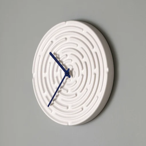 raawii Wanduhr Minos Keramik Weis / Keramik - O 42 Cm - Blanc Meringue - Blau Discount