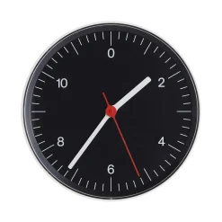 Hay Wanduhr  Plastikmaterialby Jasper Morrison / O 26,5 Cm - Schwarz Hot
