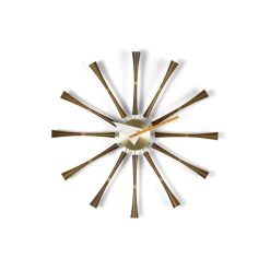 Vitra Wanduhr Spindle Clock Holz Natur / By George Nelson, 1948-1960 / O 57 Cm - Messing - Nussbaum Best