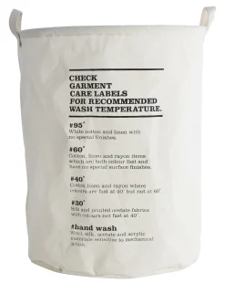 House Doctor Waschekorb Wash Instructions Textil Weis Schwarz / O 40 Cm X H 50 Cm - Schwarz - Weis Cheap