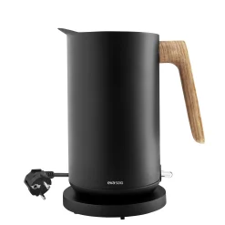 Eva Solo Wasserkocher Nordic Kitchen Metall Schwarz Holz Natur / 1,5 L - Stahl & Eiche - Eiche - Schwarz Shop
