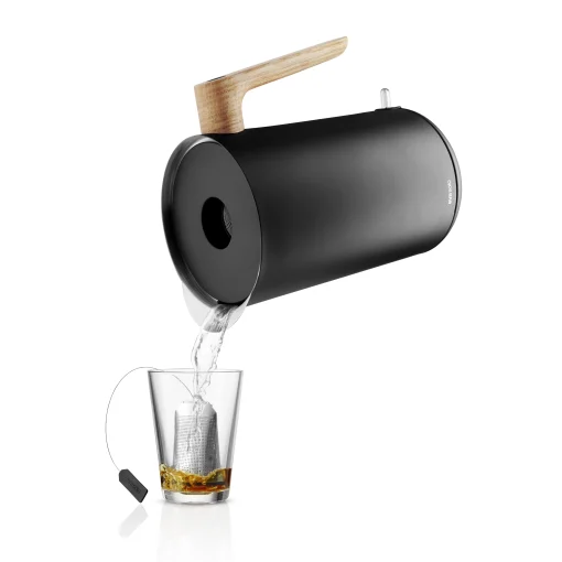Eva Solo Wasserkocher Nordic Kitchen Metall Schwarz Holz Natur / 1,5 L - Stahl & Eiche - Eiche - Schwarz Shop
