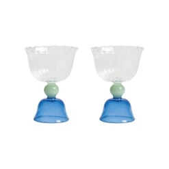 & klevering Weinglas Tulip Glas/ 2Er-Set -  20 Cl - Blau Fashion