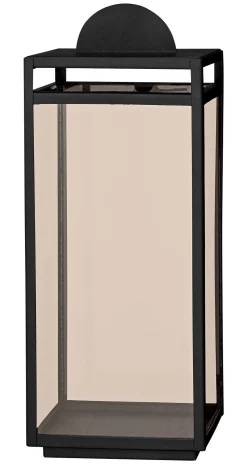 AYTM Windlicht Turris Metall Glas Orange Braun / H 40 Cm - Amber - Schwarz Clearance