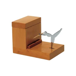 Alessi Zahnstocherspender  Holz Natur / 100 Values Collection - Holz Natur - Stahl Sale