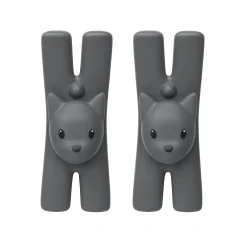 Alessi Zange Lampo Chat Plastikmaterial/ Magnetisch - 2Er-Set - Schwarz Outlet